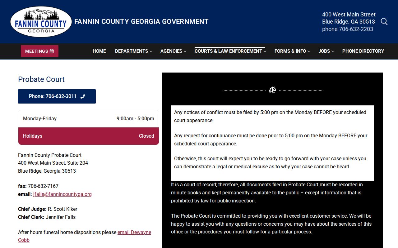 Fannin County court records Probate Court source